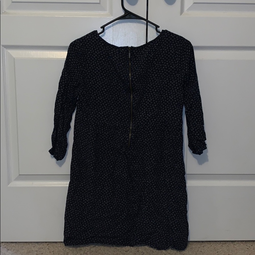 Patterned Navy Dress - Picture 2 of 3